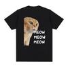 T-shirt Meme Chat Parlant Mignon pour Femmes Mode Manches Courtes T-shirts Drôles Col Rond T-shirt Unisexe Hauts T-shirts Graphiques YK Top
