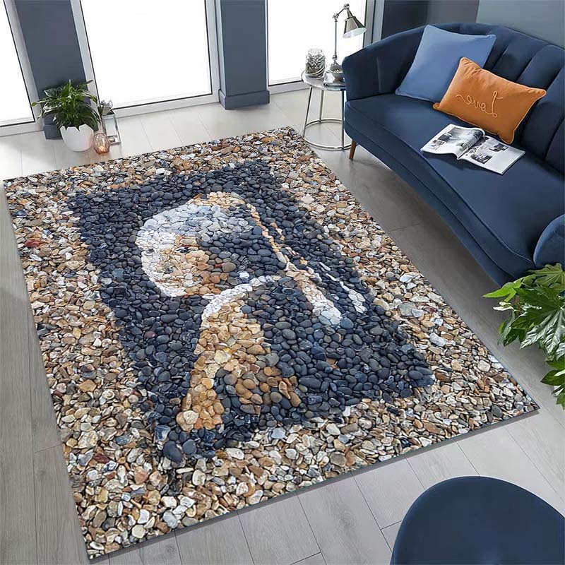 New 3D Pebble Style Area Rug—Featuring a Three-Dimensional Visual Effect—Suitable for Living Rooms, Bedrooms, and Sofa Areas; 60x90cm