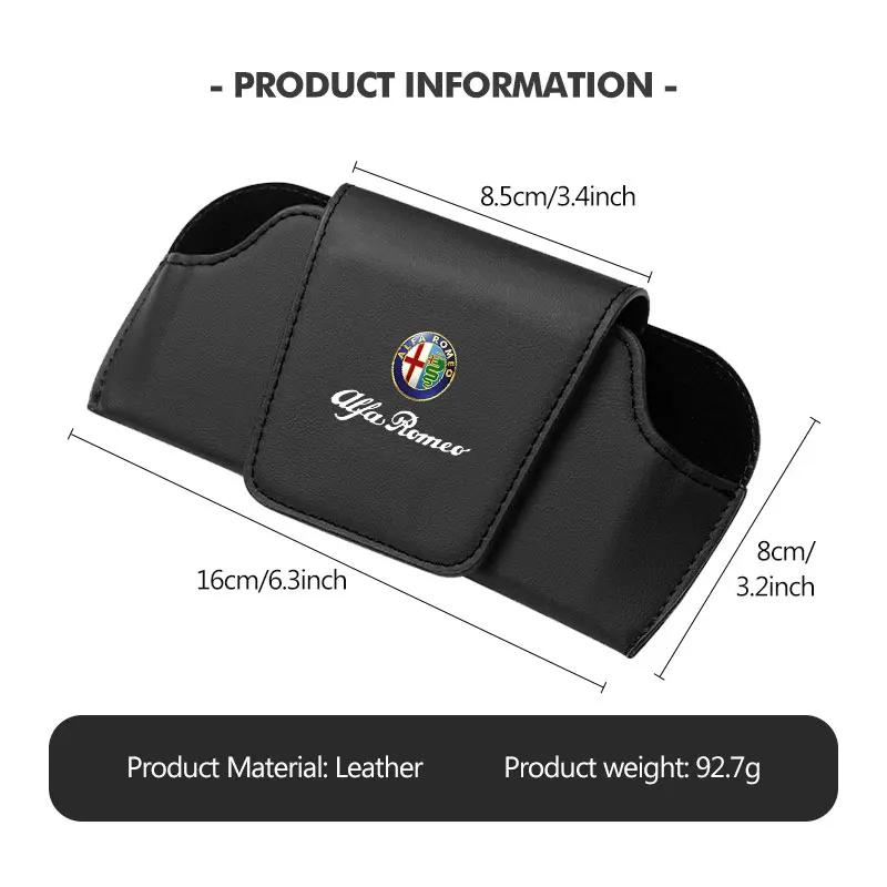 Car Glasses Case Sun Visor Eyeglass Holder Card Ticket Clip For Alfa Romeo Giulia 147 Mito 156 159 166 GT Stelvio Brera Volante