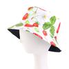 Summer fashion double-sided fruit printed pot hat, summer sun hat, outdoor travel sun hat JDPM -