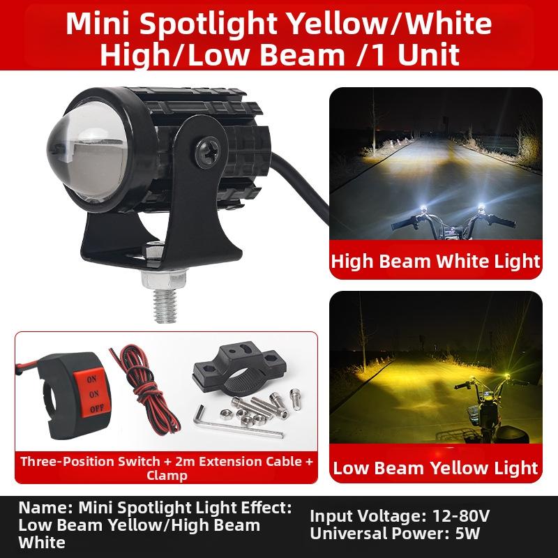 LED Spotlight Headlights Mini 5W LED Spot Light For Motorcycle Bike Accessories 12 80V Waterproof High Brightness Fog Lights