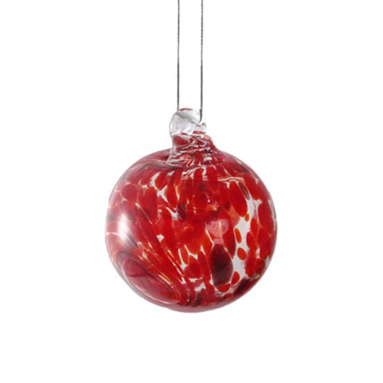 Yousheng Christmas Pendant Glass Sphere Transparent Glass Hand-Painted Xmas Tree Festive Balls Home Decor Accent
