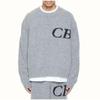 Unisex Retro Streetwear Strickpullover mit CB Rundhalsausschnitt Lockerer Sitz Acryl Pullover Herren Damen