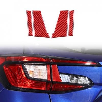 Red Carbon Fiber Rear Tail Light Spacer Trim Sticker for Subaru Crosstrek 2024
