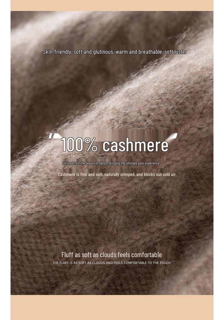 Women's Cable Knit Cashmere Hat - Warm Ear Protection, Solid Color, Versatile Winter Accessory