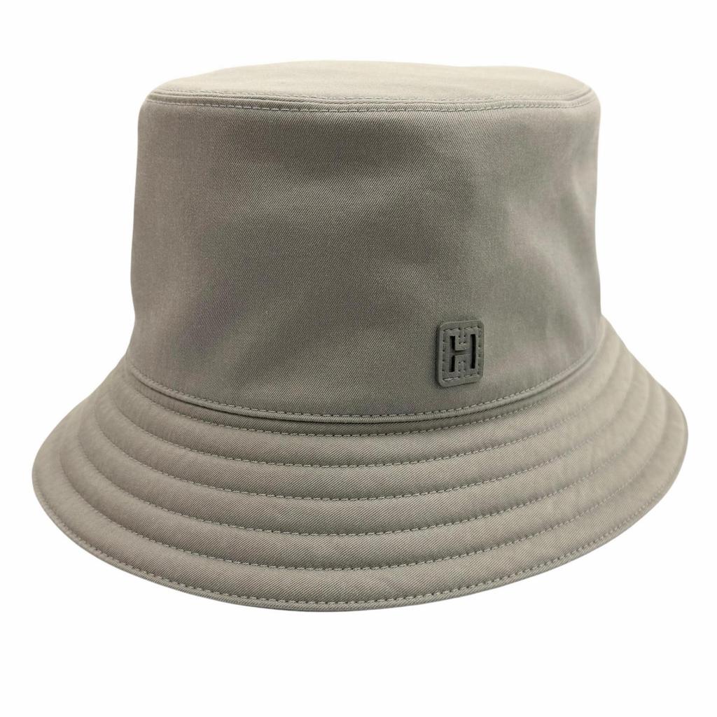 Excellent HERMES Hat Bucket with H Logo Patch Cotton Mens Used
