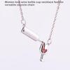 Lightweight Glass Pendant Necklace For Fashionable Women Wine Glass Pendant Cup Necklace Wine Bottle