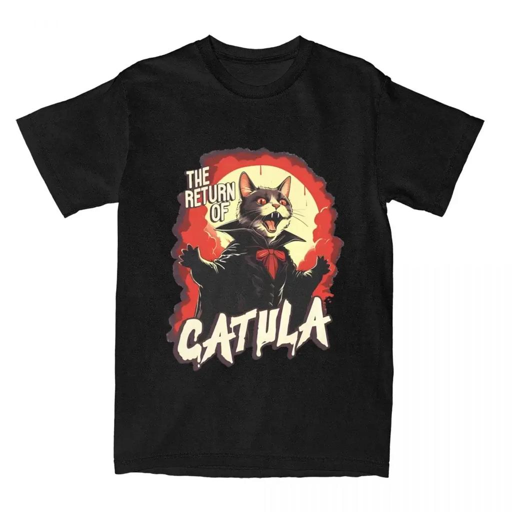 The Return Of Vampurr Catula Print T-Shirt Unisex Unisex T-Shirts Locker Übergröße Reine Baumwolle Kurzarm Anime Katze Lässig Unisex Oberteile