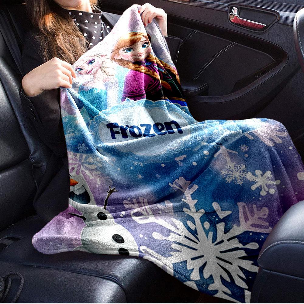 1pc Flannel Frozen Theme Frozen s Bedroom Decoration Bed Throw Blanket Sofa Blanket Gift Home Decoration Warm and Comfortable