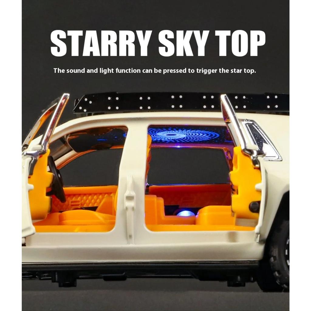 1/32 Scale Rolls Royce Phantom 6X6 Modified Alloy Diecast Metal Model Car Sound & Light Hobby Collectibles Holiday Gifts for Boyfriend