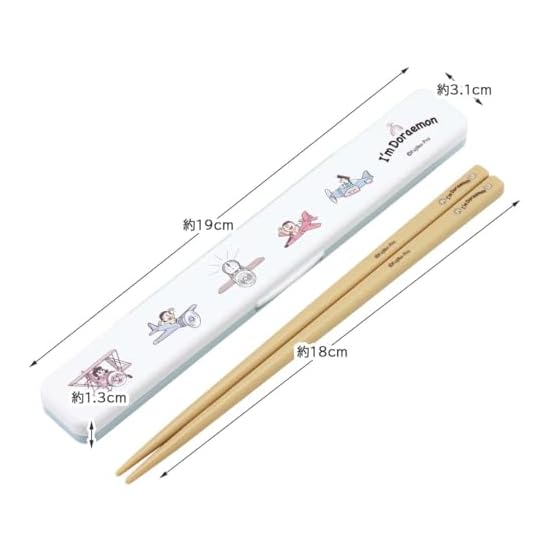 Skater Chopsticks and Chopstick Case Set, Doraemon Sky Stroll, Sanrio, 18cm, Antibacterial, For Adul