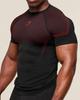 Men's Short Sleeve Gym Sports T-Shirt: Elastic, Crew Neck, Fashion Printed, Fitness Running Training Top