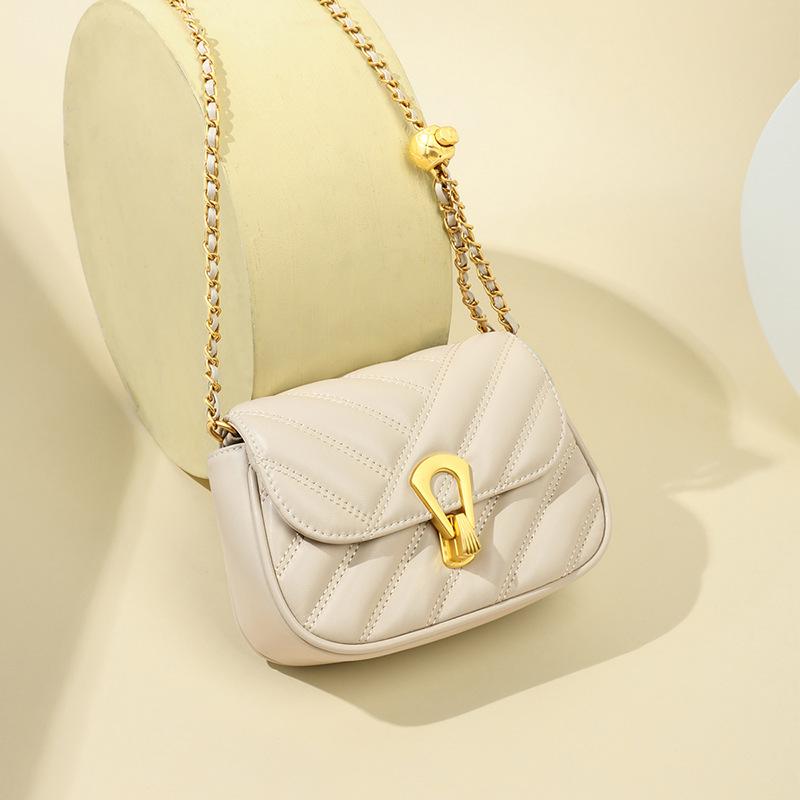 Handtasche Nischentasche Damentasche Kettentasche Umhängetasche Frühling Sommer Leichter Luxus Alles-in-einem Leder Achseltasche