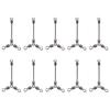 10Pcs Long Fishing Connector Rolling Swivel Stainless Steel