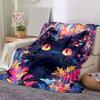 1pc Adorable Kitten Love Blanket  Soft Throw for Home Decor, Gift Idea, Living Room, Travel, Camping, Car Blankets