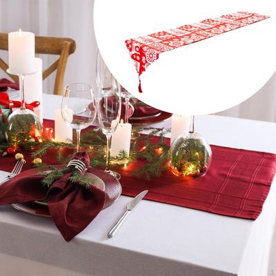 Christmas Table Runner Tablecloth Winter Rectangle Decorative Dining Decoration for