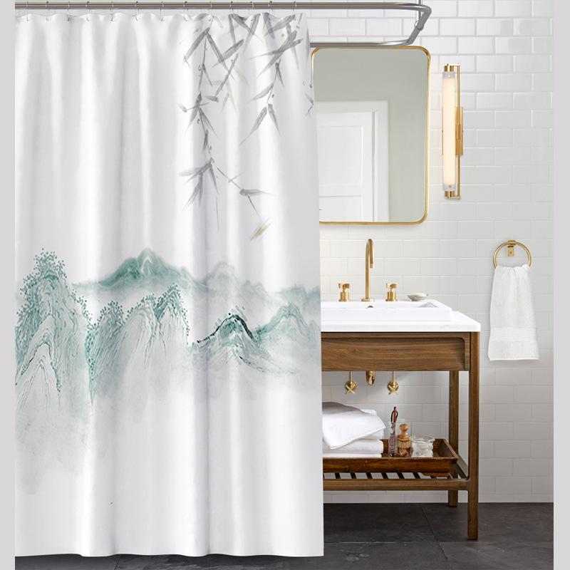 Tenda impermeabile ispessita per bagno, tenda da doccia a prova di muffa, tenda divisoria per doccia, tenda da doccia, tenda da bagno, perforazione gratuita