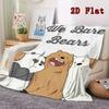 We Bare Bears 2D Flat Pattern Flannel Blanket High quality All Seasons Warmth and Comfort Perfect for Christmas Gifts.NMT0928572