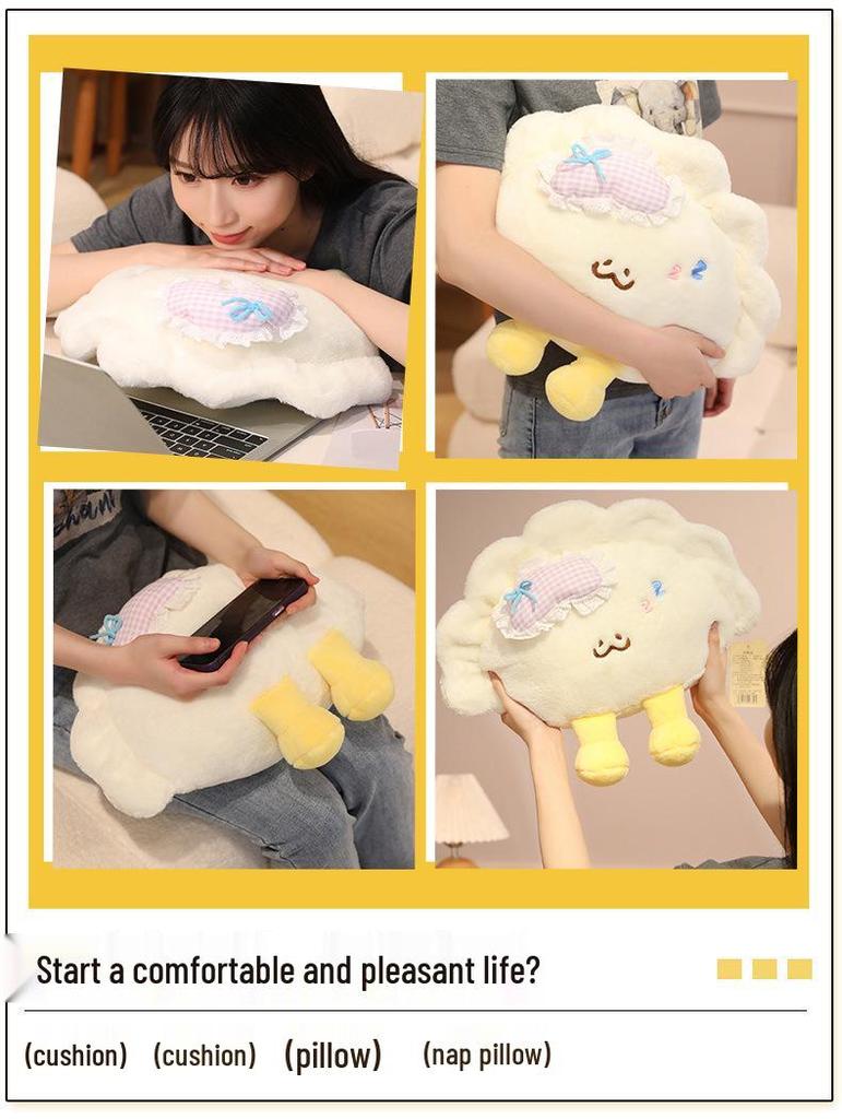 Cartoon Dumpling Pluche Kussen - Schattige, Grappige Voedsel Simulatie Pop voor Slapen en Comfort