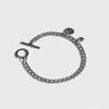 Rush Off Surgical Steel Love Love Pendant Chain Bracelet