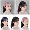 Fashion Women Wide Brimmed Headband With Pearl Decoration Turban Headband Hair Accessories Breathable Workout Lace Large