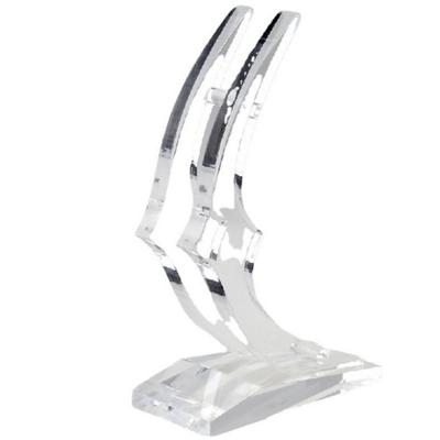 Clear Artificial Flower Base Rectangular Base Moon Shape Acrylic Bracket Transparent Dipped Base Bouquet