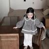 Set Autunnale da Ragazza Top Babydoll in Pizzo e Pantaloni - Stile Coreano