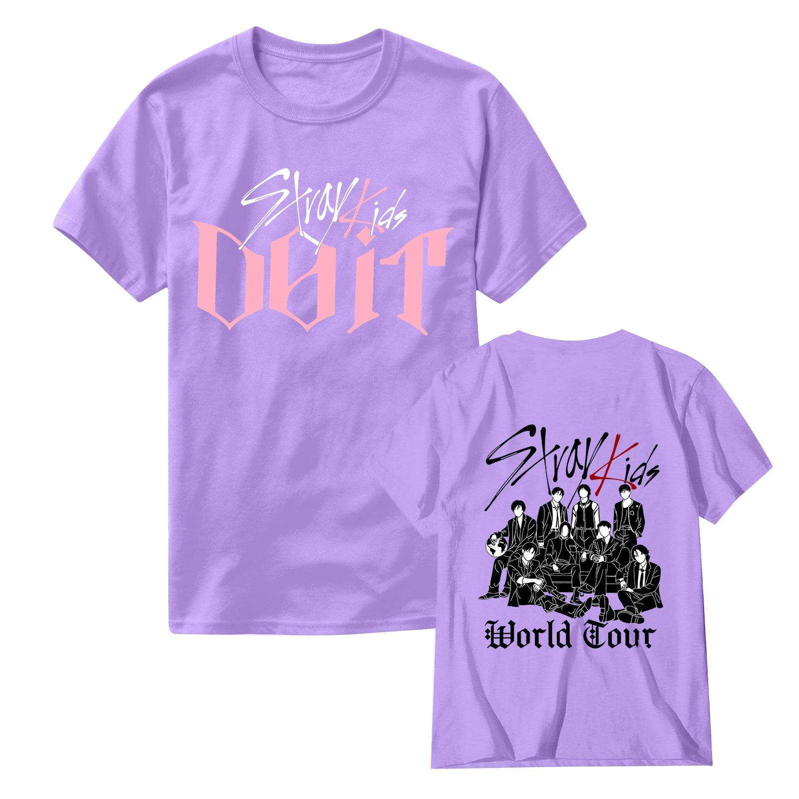 Women s Round Neck Short-sleeved Men s Print XXL фиолетовый