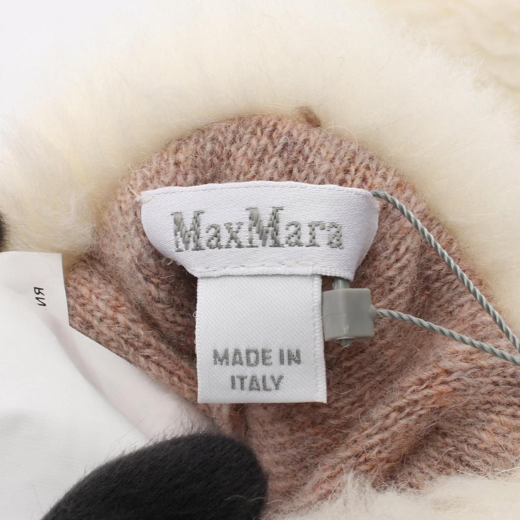 Used MAX MARA Teddy bear gloves wool alpaca White Used Women