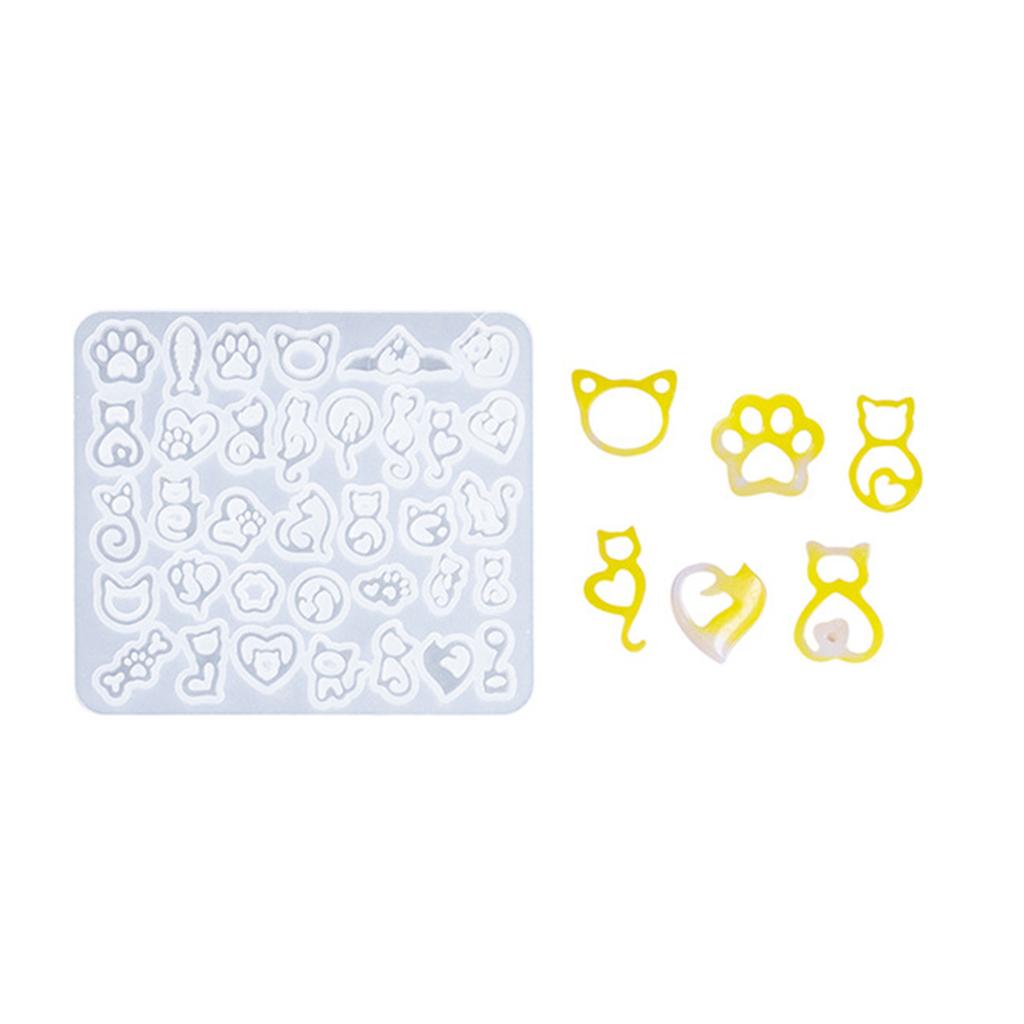 Fashionable Earring Lovely Cats Silicone Mould Set Accessory Portable for Stylish Jewelry Making Resin Casting Set