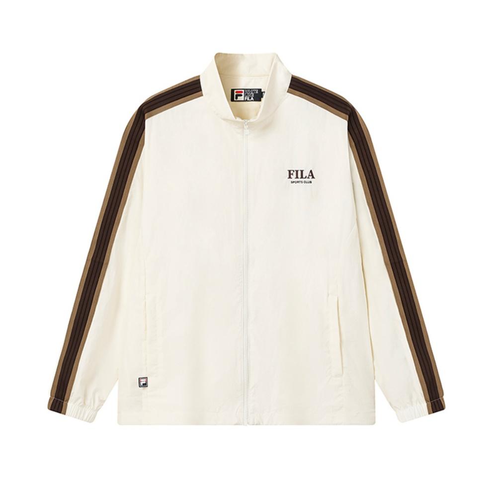 FILA Оригинальная Модная Личность Тренд Классический Ретро Спортивный Повседневный Универсальный Вышитый Логотип Полосатый Удобный Тканый Пиджак F11M619709FIV M