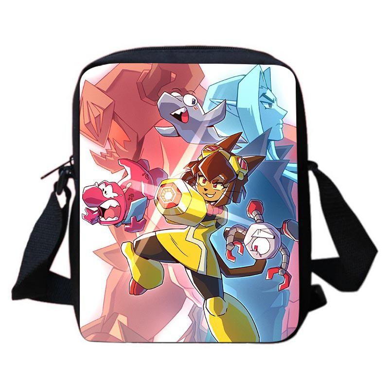 Kids Cartoon Crossbody Bag School Durable Oxford Fabric Shoulder With Fun Print Ages 6-12