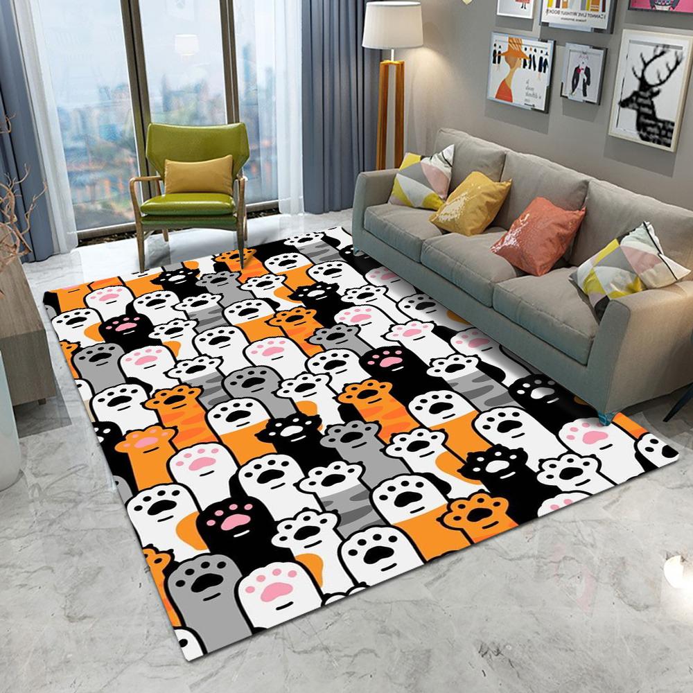 Kreskówka Wiele Słodkich Kotów Kociąt Dywan Salon Sofa Sypialnia Gabinet Kuchnia Mata Pod Drzwi Wejściowe Antypoślizgowa Kawaii Dekoracja Domu Dywanik