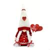 62KD Knitted Gnome Valentine's Day Heart Dolls Drawing Room Desktop Tray Heart Toy for Home, Table, Windowsill, Party