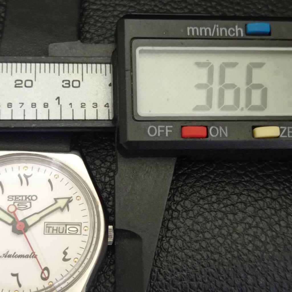 JAPAN 6309A VINTAGE SEIKO 5 AUTOMATIC MENS ARABIC WHITE DIAL WATCH a701307-5 R206a-a701307