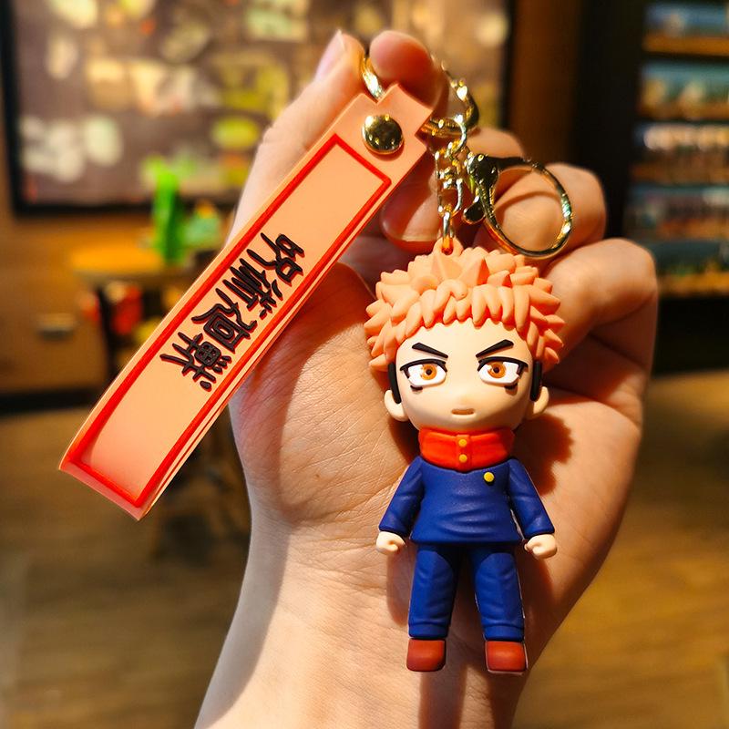Jujutsu Kaisen Cartoon Schlüsselanhänger: Süßer Figurenanhänger, Taschenanhänger, Rucksackzubehör, Festivalgeschenk.