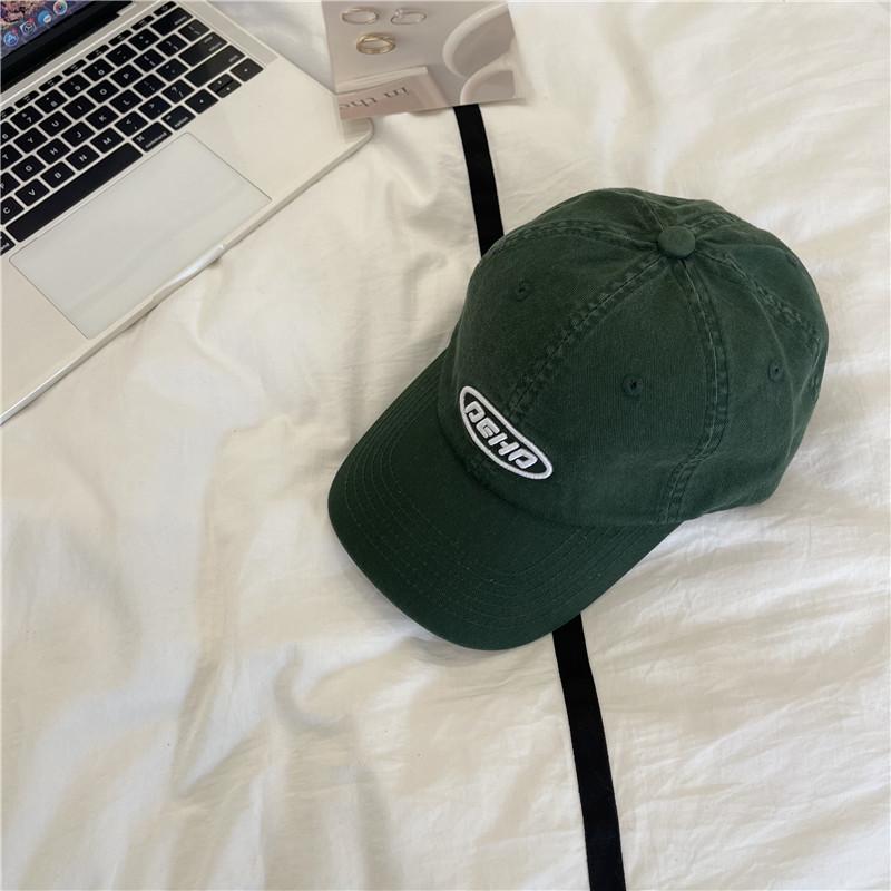 High Quality Hat Washed Cotton Cap Men and Women Couples Versatile Spring and Summer Letter Embroidery Soft Top Baseball Cap