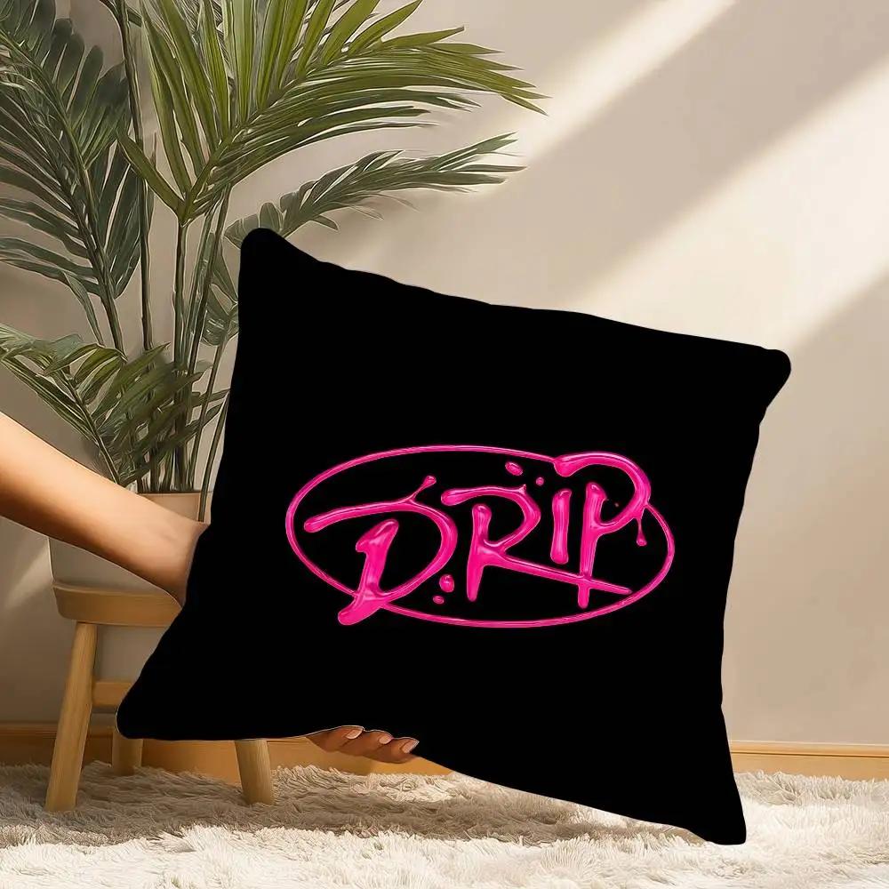 Cool Kpop Style B-Babymonsters Pillow Case Short Plush Print Cushion Cover Square Throw Pillow Covers Sofa Home Decor