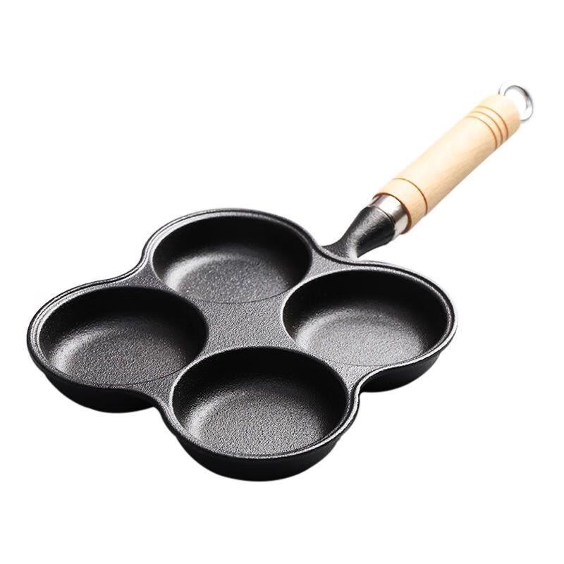 ZISIZ 4-Hole Non-Stick Frying Pan