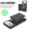 2 in 1 Magnetic Leather Case for IPhone 17 16 15 14 13 12 Pro Max Plus Air 16E 17E Wrieless Charging For Magsafe Phone Cover