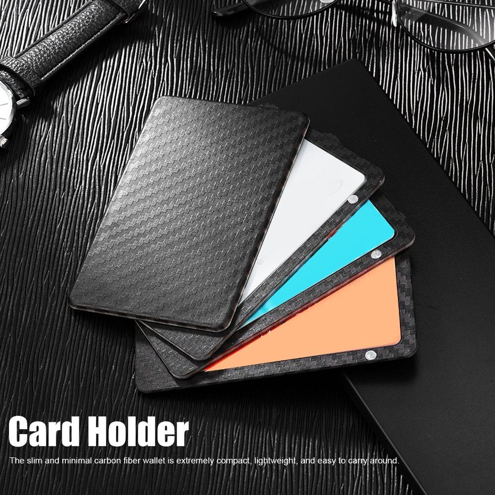 Portacarte in Fibra di Carbonio Sintetica Portafogli Minimalisti Multifunzione Organizzatore di Carte Leggero Portatile Uso Quotidiano