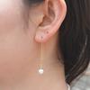 Europe and America Fashion Jewelry 925 Sterling Silver Pearl Tassel Long Chain Gold Plated Stud Earrings Jewelry for Women