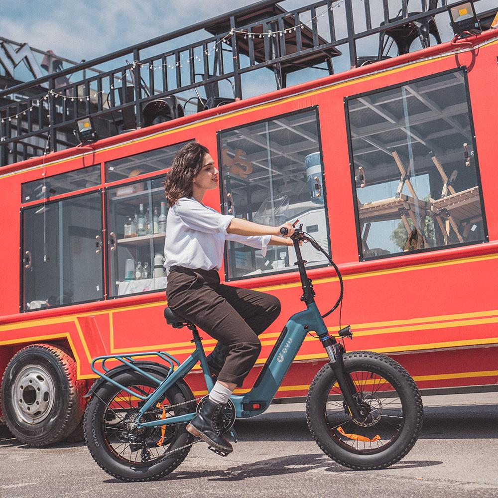 Electric Bike DYU FF50 20" 250W Motor 48V 14AH Max Range 70Km Top Speed 32Km/h Load 150KG Blue