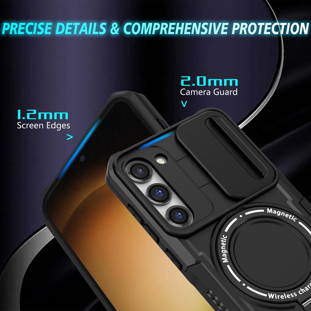 For Samsung Galaxy S23 Case Lens Protection Kickstand Magnetic Phone Cover