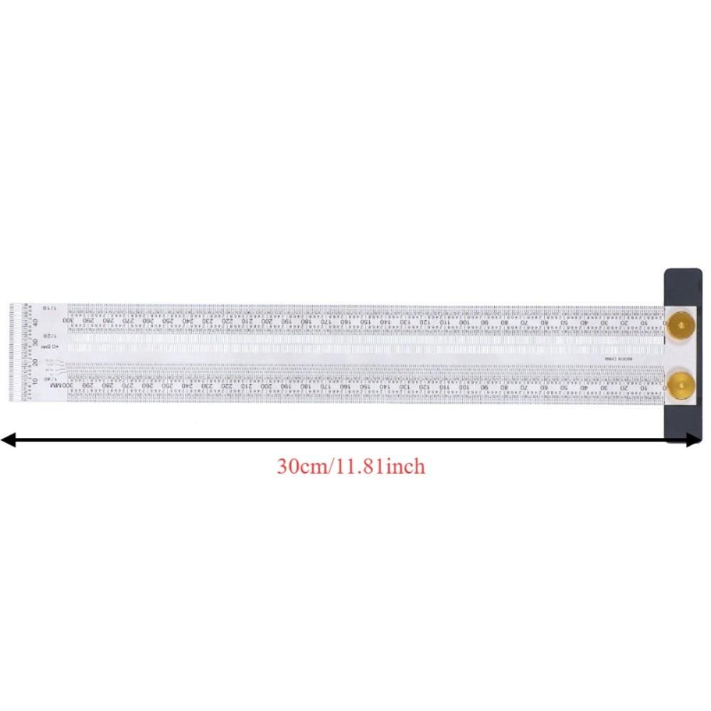 200mm T-Rule Hole Ruler Tshaped Marking Scale Portable Scribing Tool Precision Layout