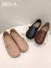 Leather Soft-soled Mother Shoes Sandals Leap Month Comfort Middle-aged and Elderly Single Shoes Hollow Comfort Not Tired Feet 2025 Summer