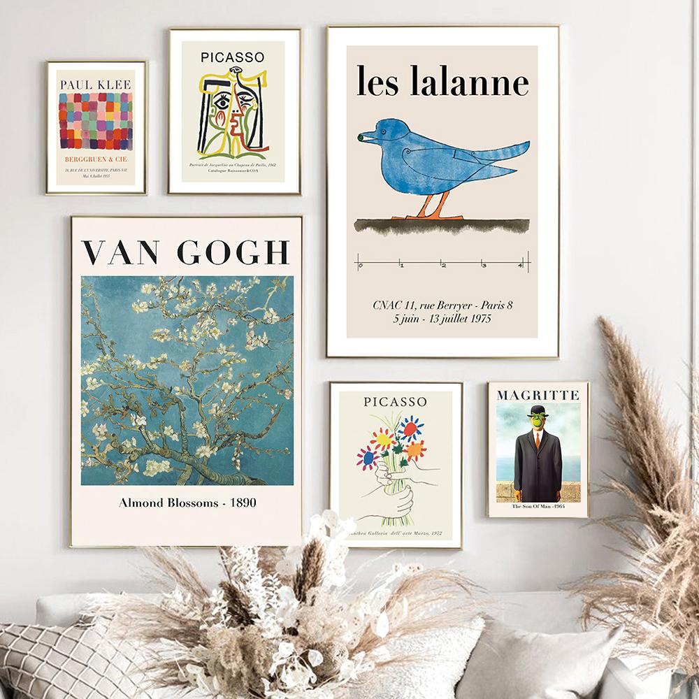 Picasso Musen Van Gogh Künstler Abstrakte Wand Kunstdrucke Leinwand Malerei Nordic Poster Wandbild Bilder Für Wohnzimmer Dekor