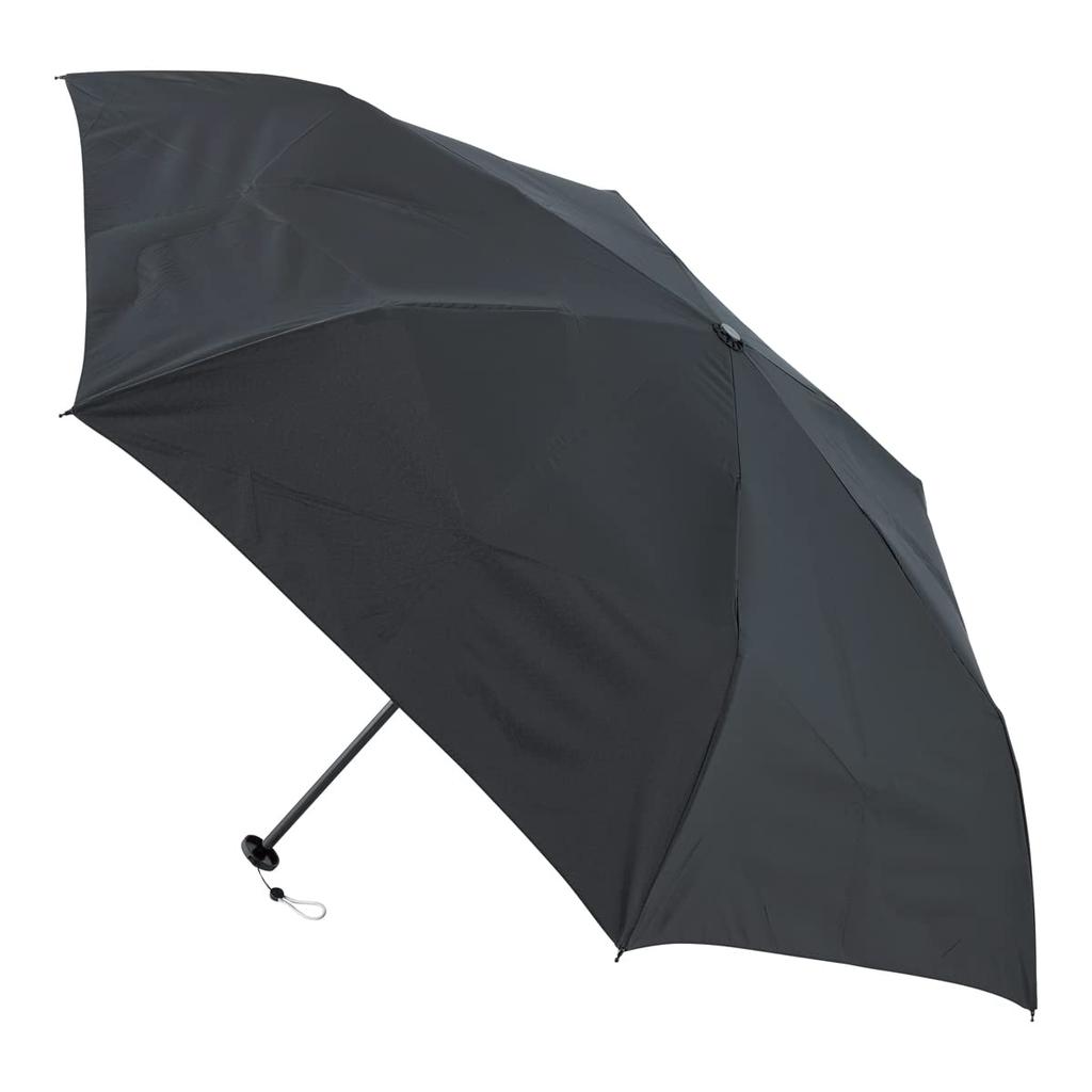 urawaza slim folding folds in 3 manual solid easy to open and UV 55cm easy to model black umbrella, seconds, opening, shape-retaining, color, close,