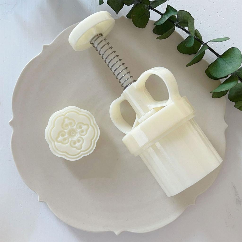 50g Window Grilles Shaped Plastic Mooncake Stamps DIY Mooncake Moulds DIY Baking Mooncake Tools for Mid-Autumn Festival