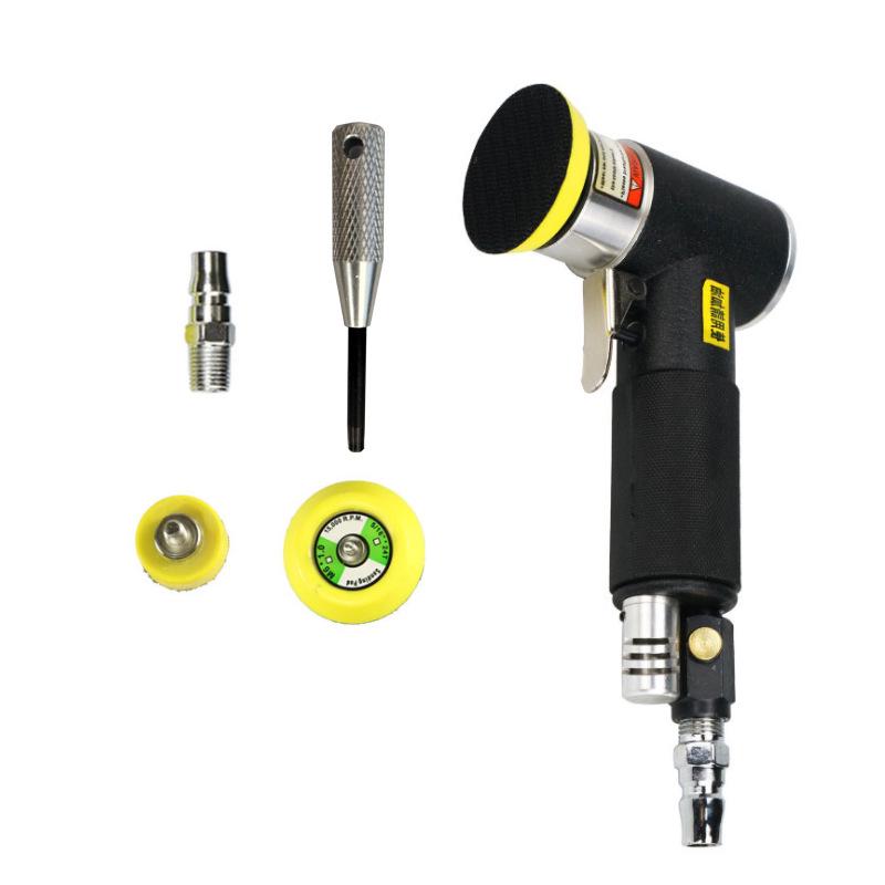 2 to 3-inch Mini Pneumatic Sandpaper Grinder & Polisher with Cleaning Brush Attachment